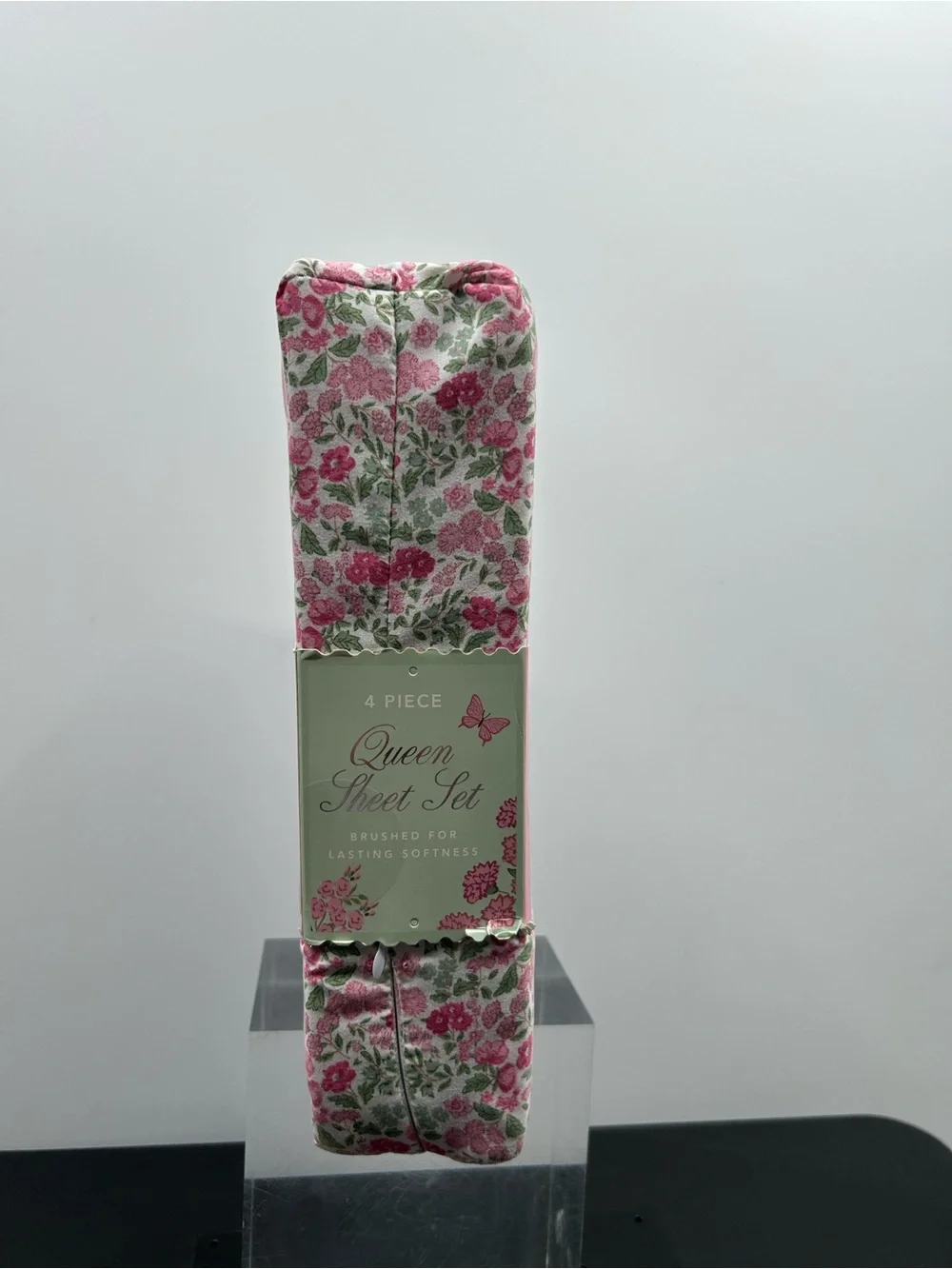 Envogue Pink Floral Queen Sheet 4 pieces Set